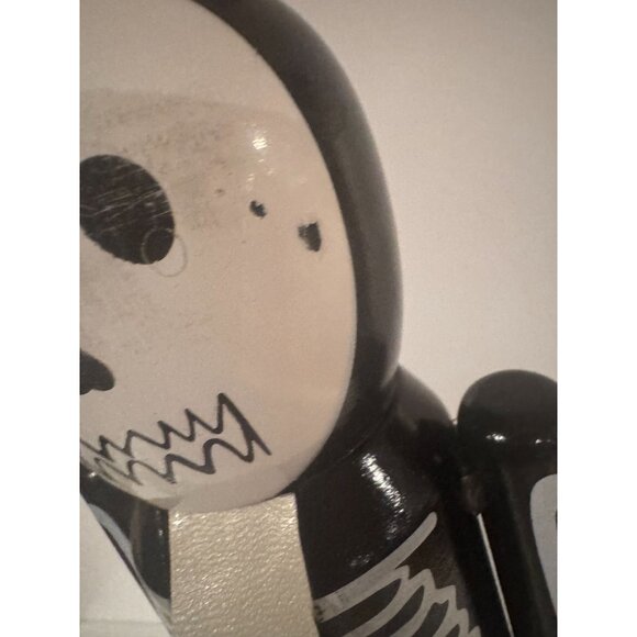 💀 Northlight 14" Wooden Skeleton Halloween Nutcracker (Black & White) - Picture 6 of 13